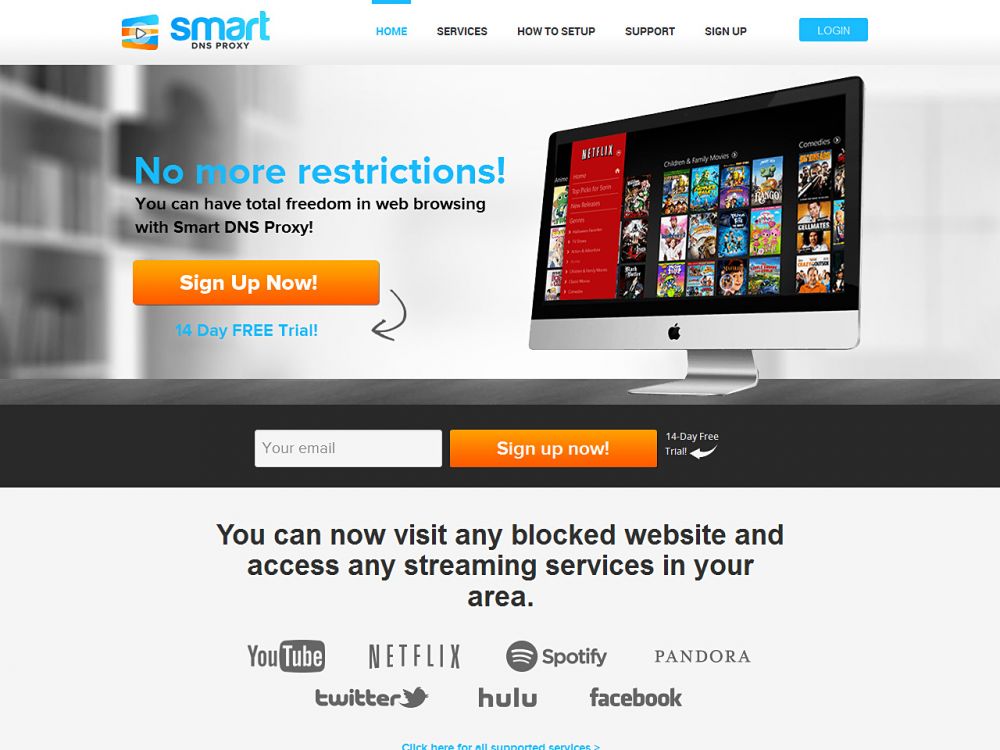 smartdnsproxy.com Screenshot